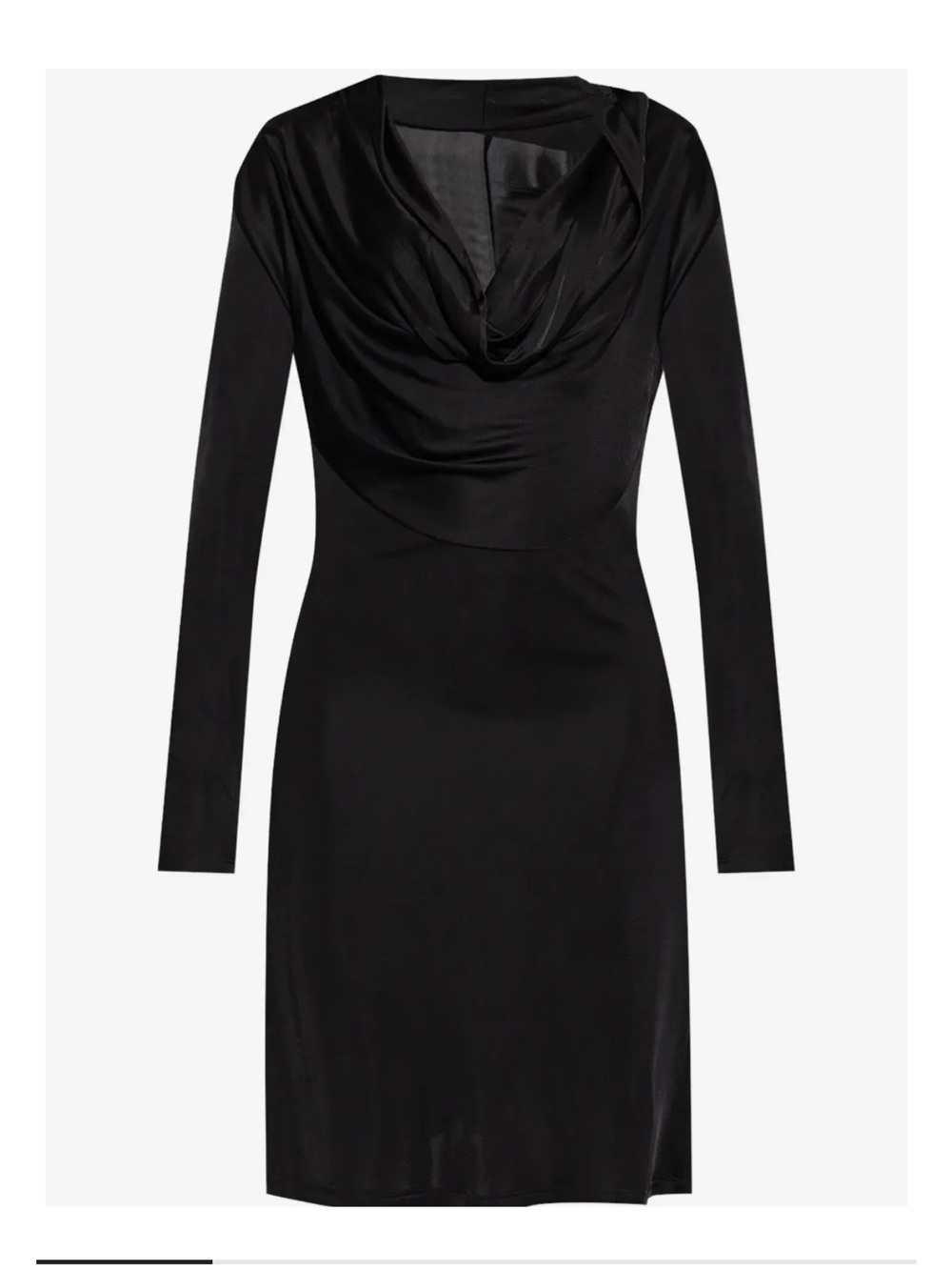 Helmut Lang Black Cowl Dress